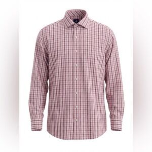 JOHNNIE-O MENS BUTTON DOWN SHIRT SIZE M RED PINK STRIPES